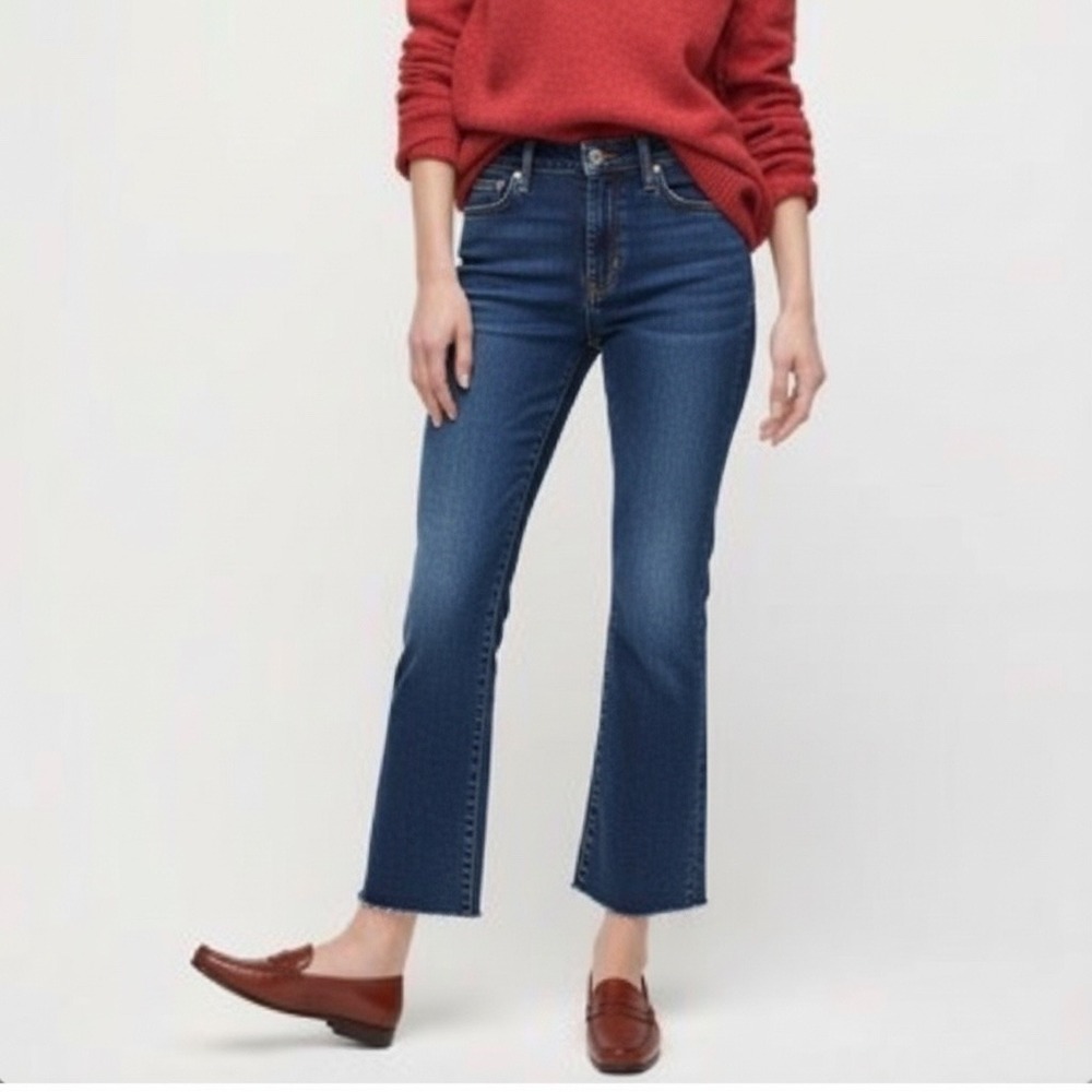J.Crew | 9" Demi-Boot Crop Denim Jean Greenbriar Dark Wash Sz 4/27 Classic BK653